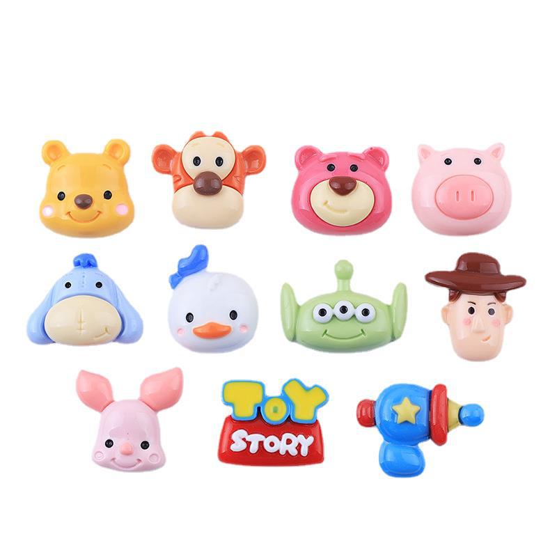 Bright Face Cute Animal Diy Cream Glue Homemade Mobile Phone Case Materials Refrigerator Stickers Jewelry Resin Accessories Wholesale Item Picture