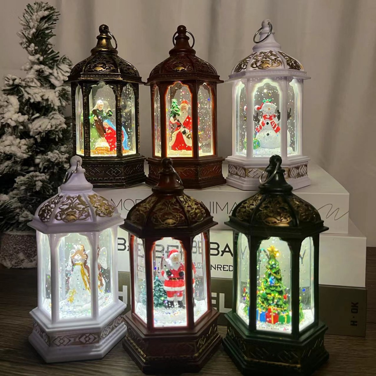 Christmas Decorations Christmas Gifts Nightlight Santa Hex Light Waterflood Christmas Gift Light