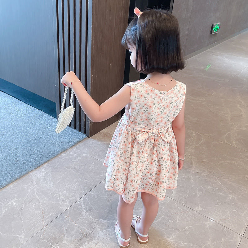 Cross-border baby dress 2021 New summer dress, children's floral dress, stylish princess sleeveless dress Application Scenario