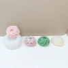 DIY peony bud flower, handmade scented candle mold, epoxy resin decorative piece, cake, gypsum decoration, silicone mold Specification image