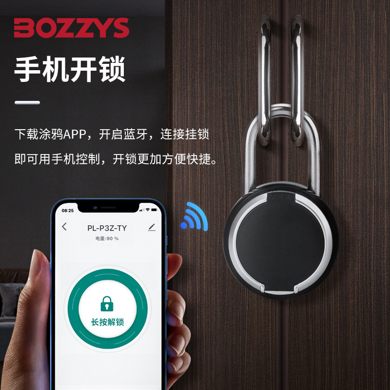 One-piece consignment TUYA smart lock, outdoor waterproof luggage, cabinet, gym APP, remote authorization, fingerprint padlock details Picture