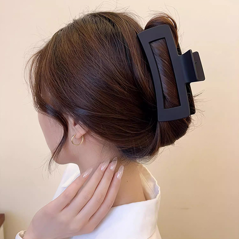 13CM extra grande cuadrado nubuck grip cantidad de pelo más bandeja de baño horquilla mujer espalda cabeza clip tiburón headwear wholesale details Picture