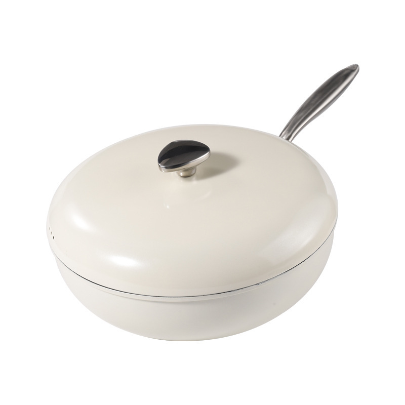 Medical Stone Non-Stick Frying Pan Household Network Red Cobblestone Frying Pan Gas Stove For Induction Cooker Item Picture