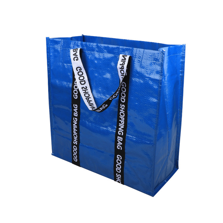 Customized hand-held woven bags, laminated shopping gifts, waterproof thickened snake skin bags, storage bags, advertisements, transparent PP with printing Application Scenario