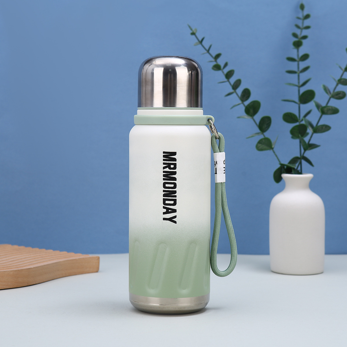 316 Stainless Steel Cannon Thermos Cup Large Capacity Tea Separation Rope Sports Kettle Outdoor Accompanying Water Cup details Picture