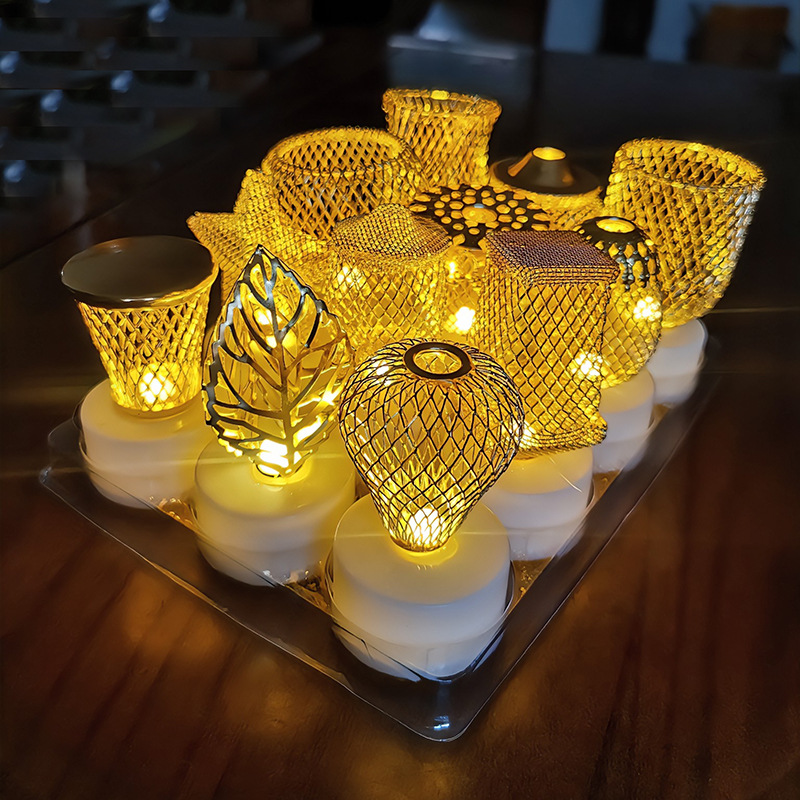 Cross-border Middle East best-selling LED electronic candle lights, desktop decorative items, illuminated night lights, Christmas lighting fixtures thumbnail