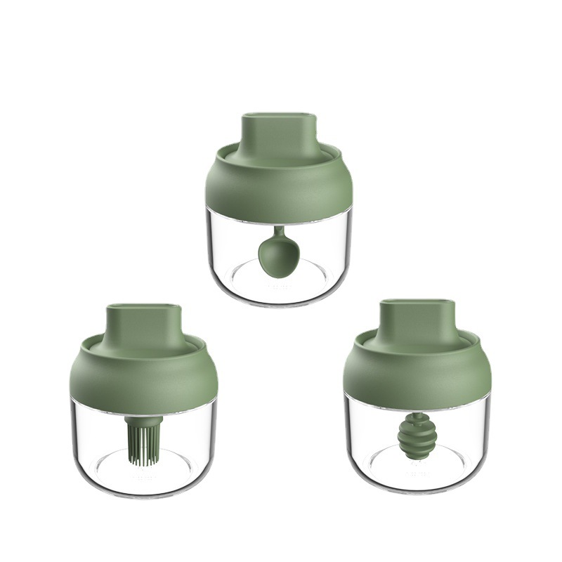 Wholesale seasoning boxes, glass household oil jugs, seasoning bottles, moisture-proof sets, salt shakers, kitchen storage, honey jars Item Picture