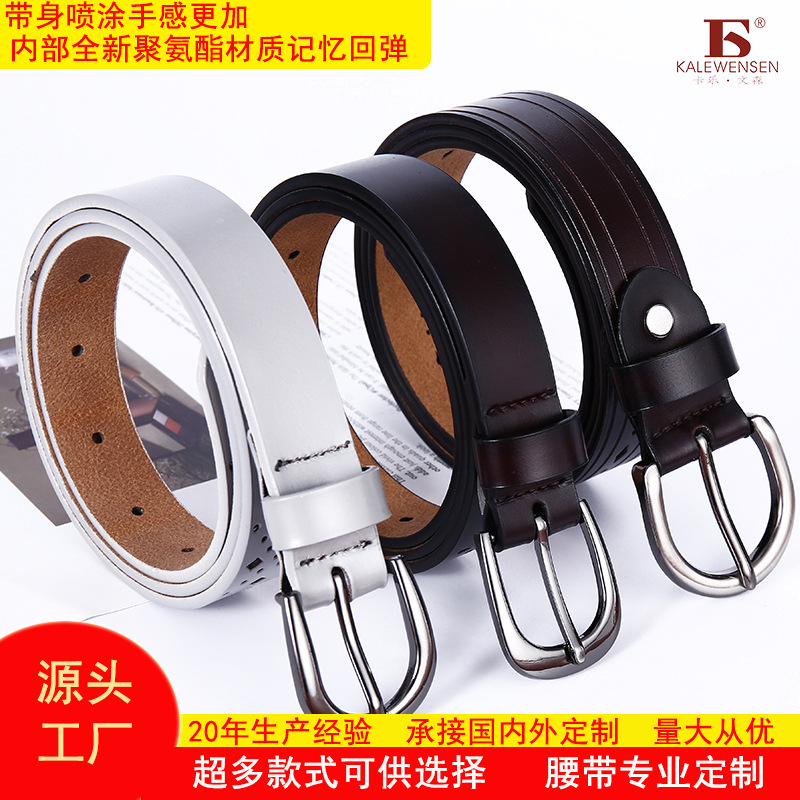 Factory wholesale popular leather strap women's antique denim belts are simple, fashionable and versatile. Korean-style skirt belts are suitable for all seasons
