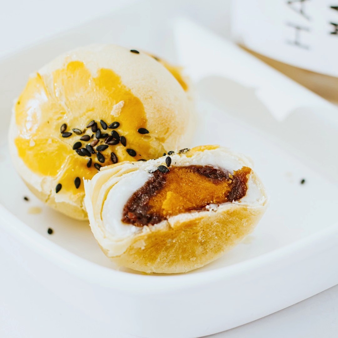 Super Friendly Flavor Egg Yolk Crisp Red Bean Flavor 320G Box Of 6 Traditional Baked Pastries Dessert Casual Snacks details Picture