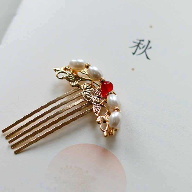 掩鬓发梳发钗古风饰品发簪汉服头饰发饰古风U型小钗簪子唐风点缀 Application Scenario