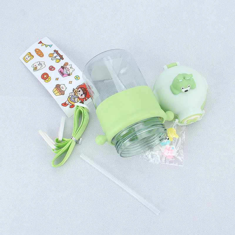 Cartoon Figures Large Capacity Plastic Water Cup Children's Cartoon Straps Men And Women Cute Water Cup Fashion Trend Cups Application Scenario