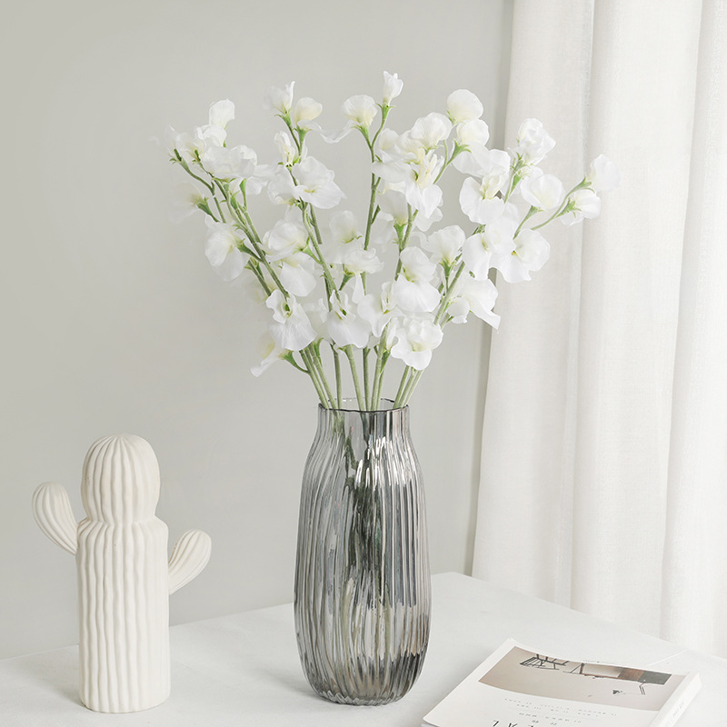 Nordic Home Decoration Sweet Pea Fake Flower Living Room Coffee Table Arrangement Flower Bouquet Plant Hair Pea Flower details Picture