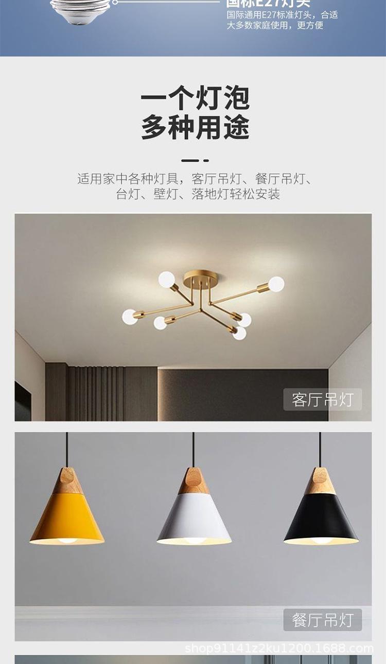✅ Bulb e27 screw-top led household energy-saving lamp bulb e14 screw-top incandescent lamp replacement bulb LED pic 7
