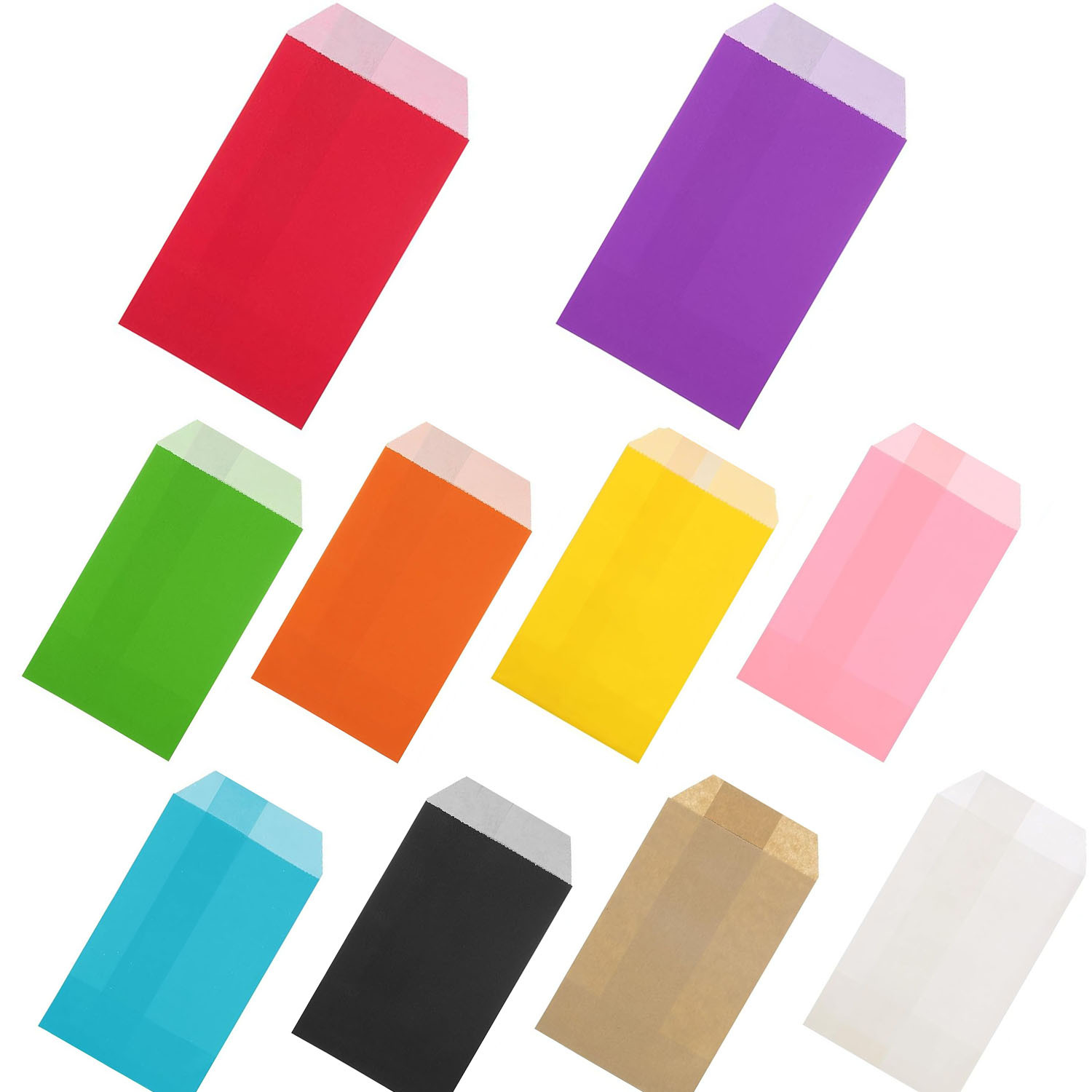 In stock: 8*15 cm, 100 yuan per pack, colorful polt-dot kraft paper bags, food bags, candy paper bags, US Amazon details Picture