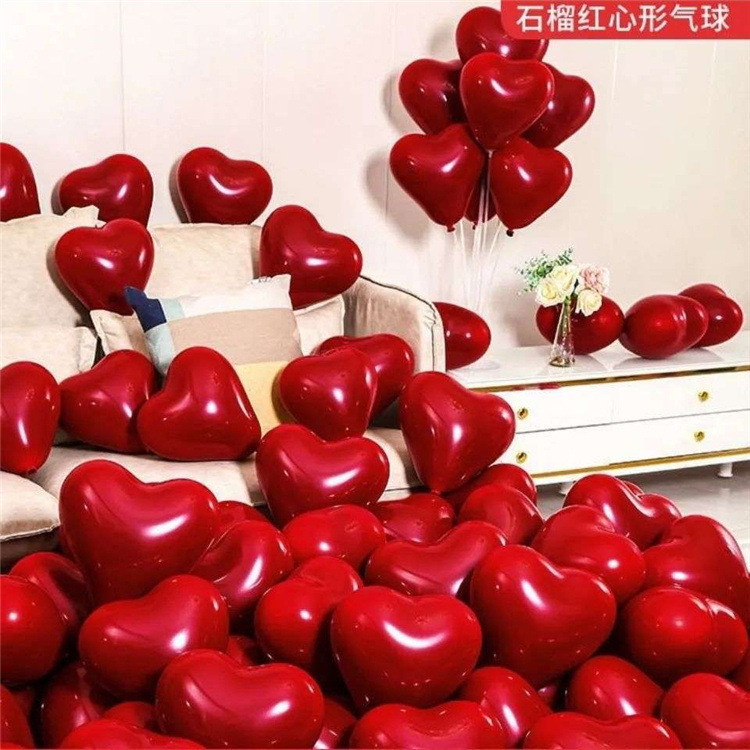 Wholesale macaron heart-shaped single and double layer balloon gemstone red wedding room, wedding proposal decoration, birthday scene arrangement Application Scenario