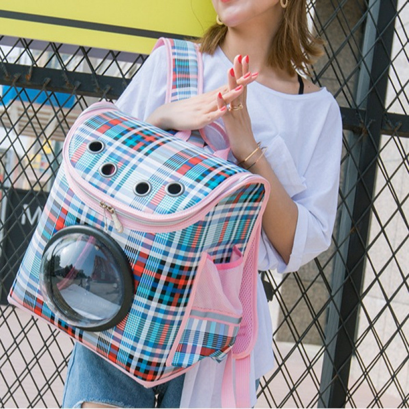 New pet bag, space capsule cat bag, backpack, portable, foldable, breathable, diamond-shaped fashionable cat bag for going out