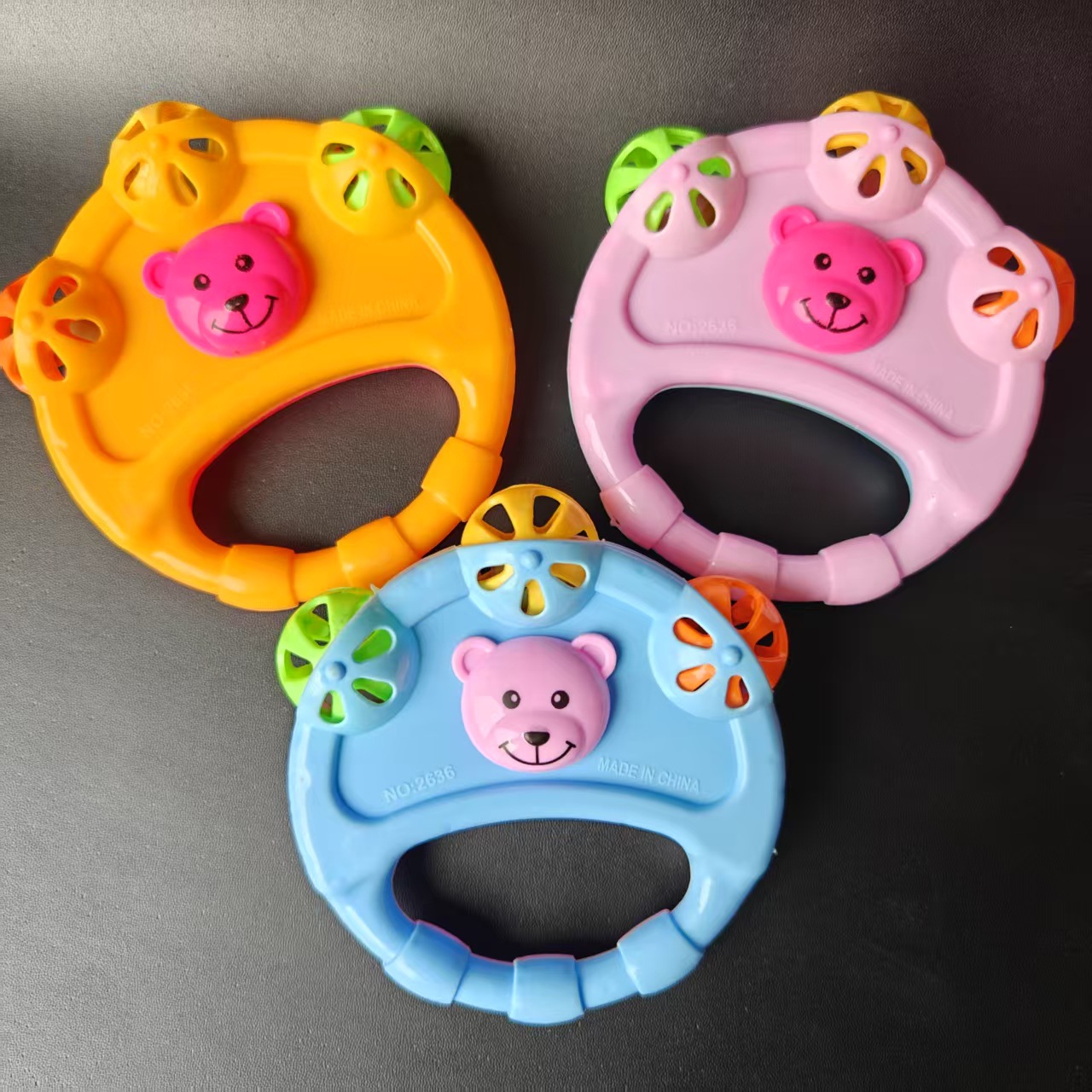 【3-7区】2636铃铛 6/包 648/箱2636铃铛早教益智摇铃幼儿哄娃手抓镂空摇铃小孩响铃2元货源批发