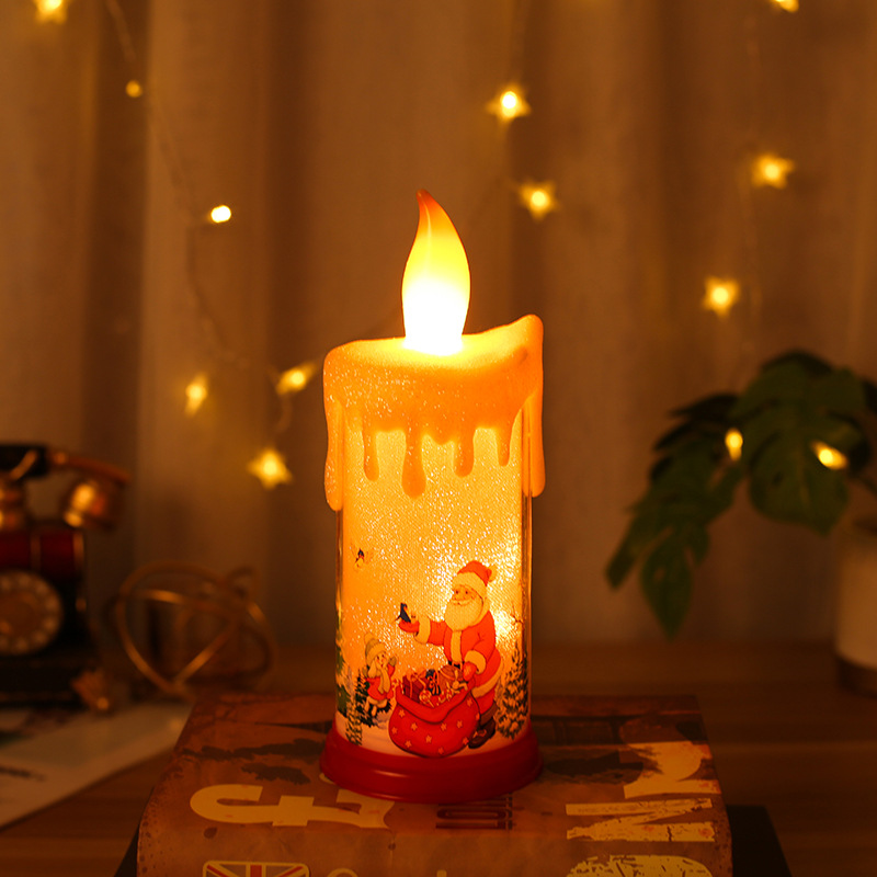 Teardrop candle electronic simulation candle lamp, Christmas creative bar, ktv mall, store window decoration props Application Scenario