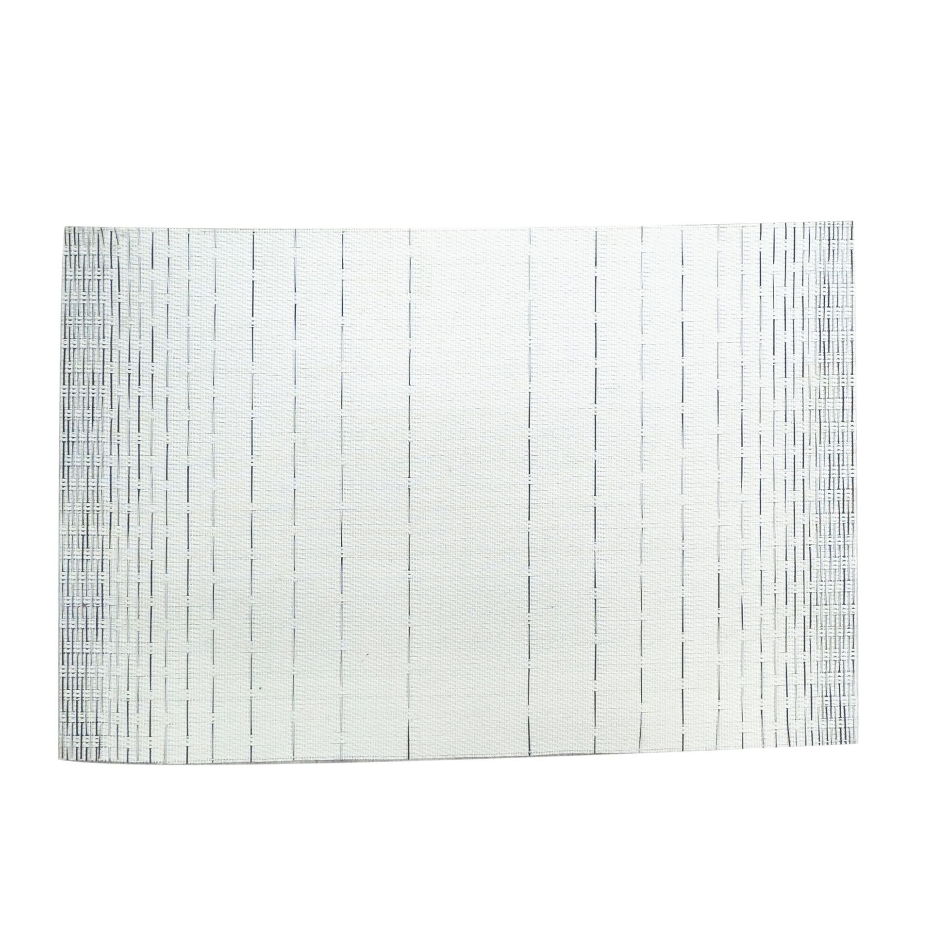 Woven Heat Insulation Mat, Simple Teslin Hotel Western Dining Mat, Home Pvc Striped Square Anti-Scald Mat Item Picture