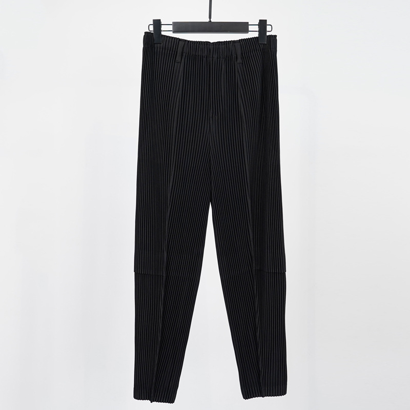 2024 New Miyake men's casual pants, sport pleated straight-leg pants, lifetime cargo pants, cross-border export long pants Specification image