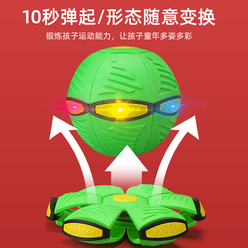 Frisbee Ball Elastic Treading Ball Relief Release Toy New Foot Deformation Luminous Frisbee Family Interactive Toy Specification drawing