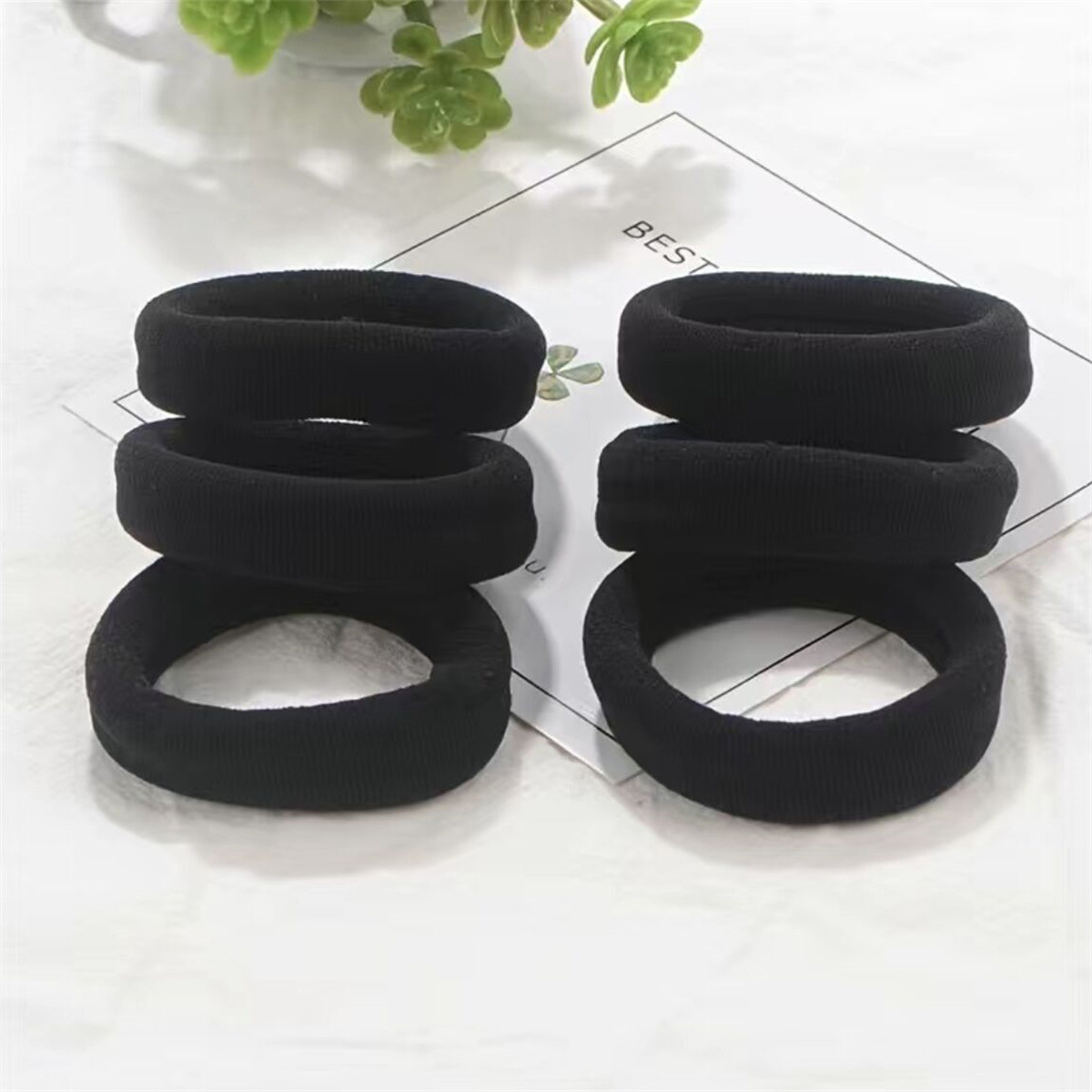 Korean-style durable, widened, seamless, high-elasticity hair tie, thickened knitted hair band, hair tie and hair tie accessories Item Picture