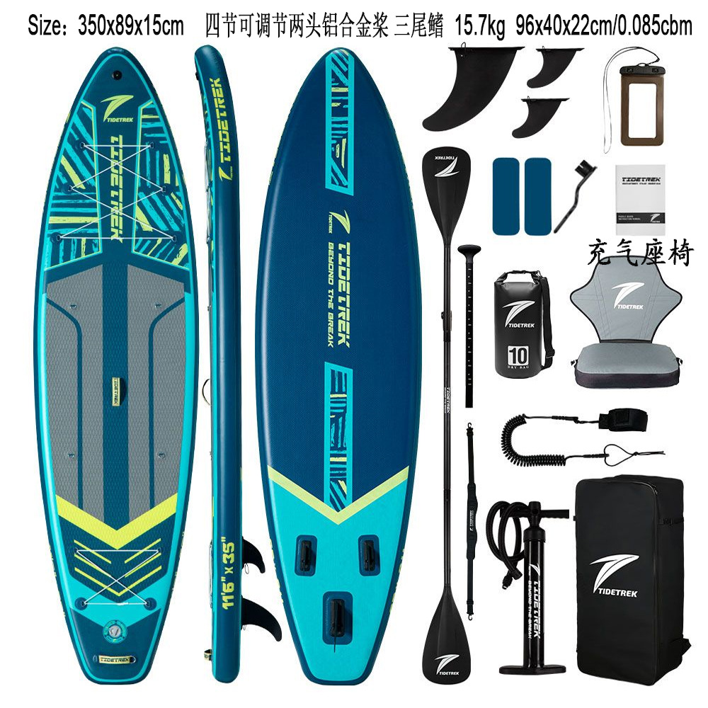 Green Light Forest Inflatable Stand-up Paddleboard Set with accessories, backpack, adjustable paddle, SUP surfboard pic 29