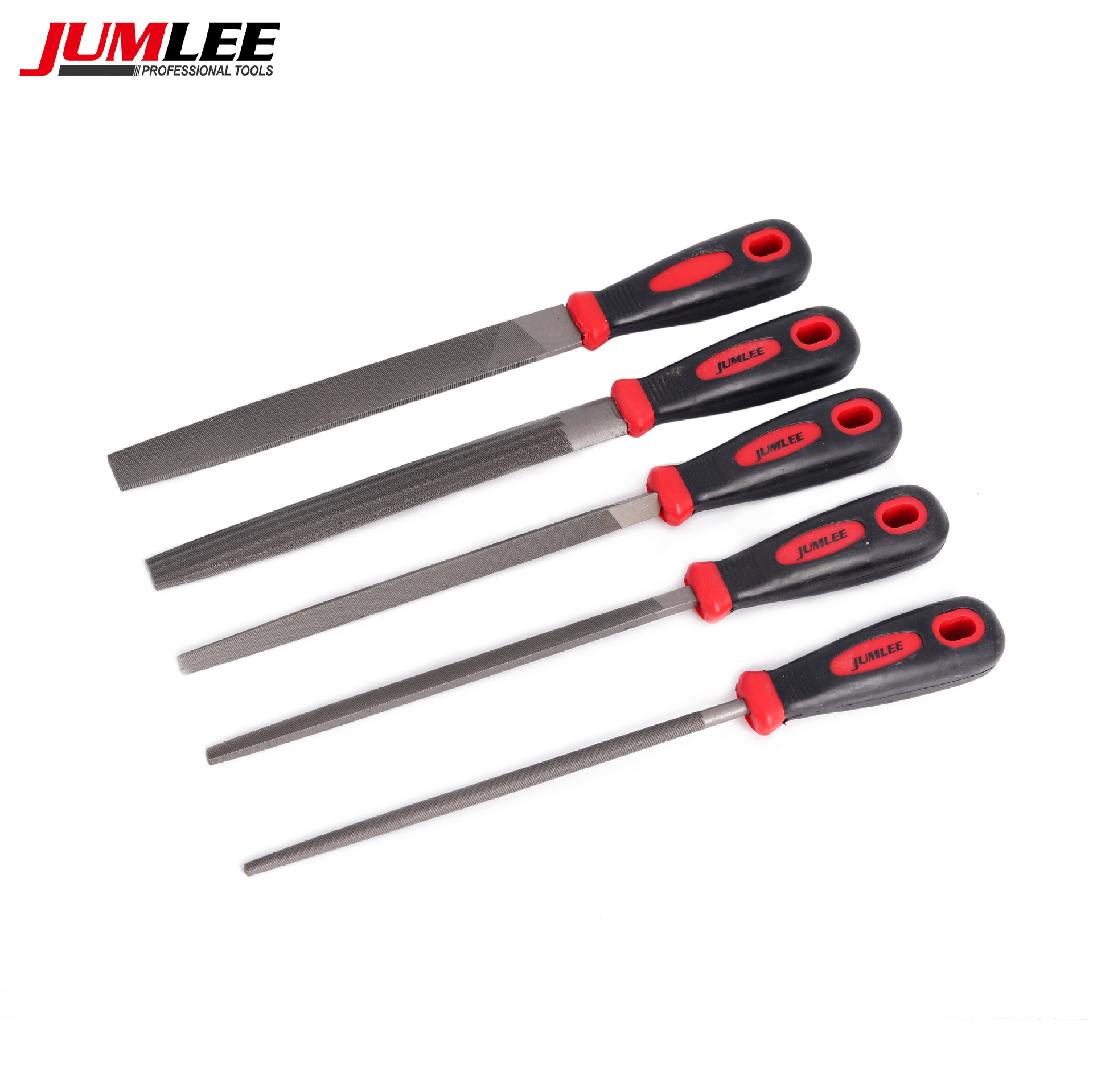 5-piece set of high-hardness carbon steel files, mixed files, triangular flat round files, woodworking small files, grinding tools details Picture