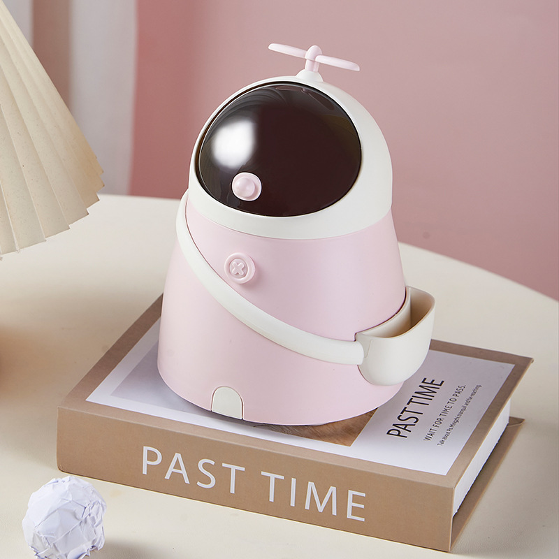 New Fashion Baby Trash Can Creative Cute Cartoon Students Children Bedroom Dormitory Desktop Multifunctional Decoration Specification drawing