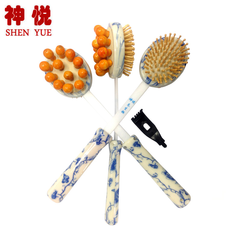 158青花瓷养生锤按摩捶敲打锤敲腿背捶健身锤家用全身拍