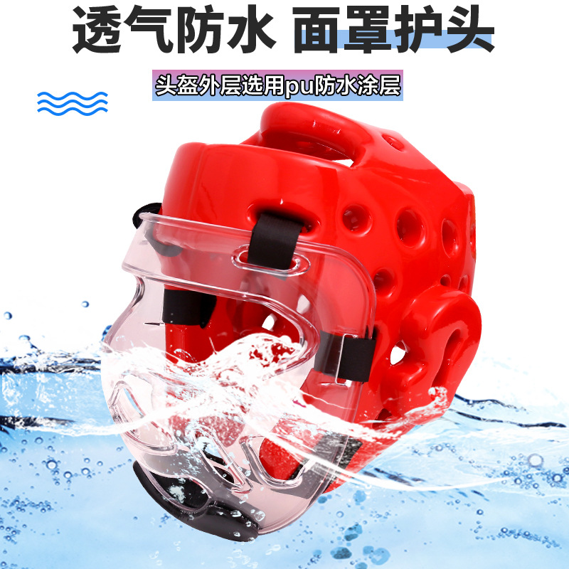 Karate Sanda Training Protective Gear Taekwondo Head Protective Gear Boxing Protective Gear Sporting Goods Protective Hat Mask Helmet Application Scenario