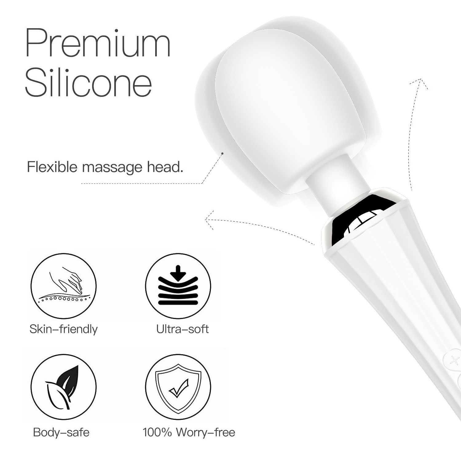 "Little Waist Female masturbation Massage charging AV Stick Adult product. Specification drawing