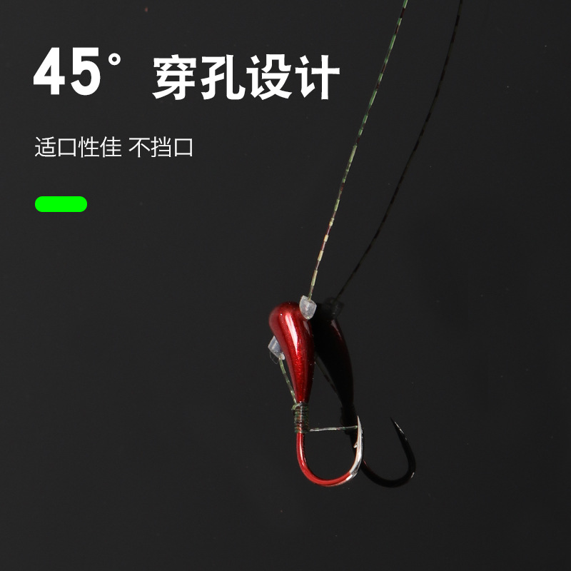Seven-star float line set, double hook, single hook, float, float, hook, fishing line tied, overhead hook, fishing supplies and gear Specification image