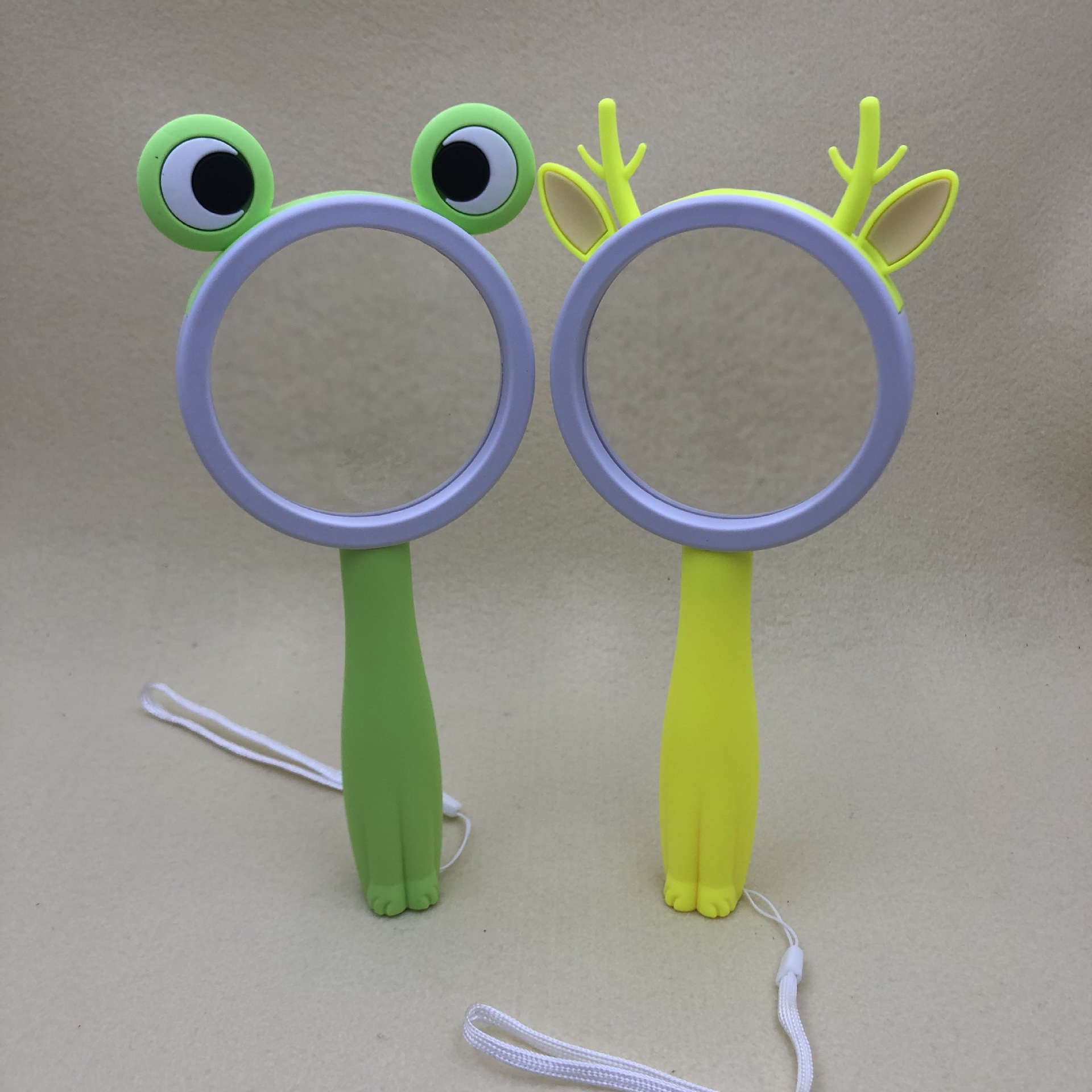 New cartoon handheld animal magnifying glass, children's anti-drop school science experiment toy, children's gift Specification image
