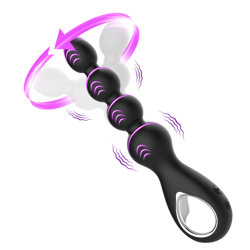 Swing pull bead powerful vibration handheld rotating pull ring beaded prostate vibration bar adult products full figure