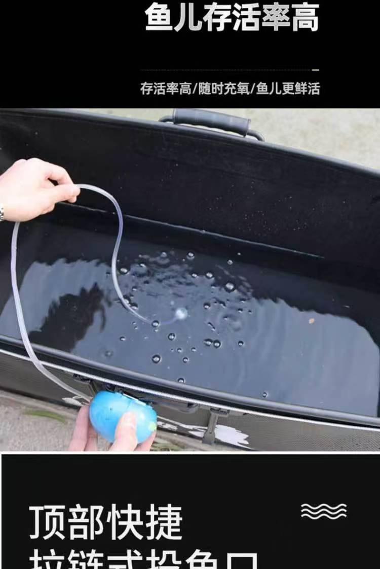 Fishing bucket, EVA folding thickened fishing box, live fish bucket, hand-held shoulder fish box, wholesale fishing gear, fishing box pic 12