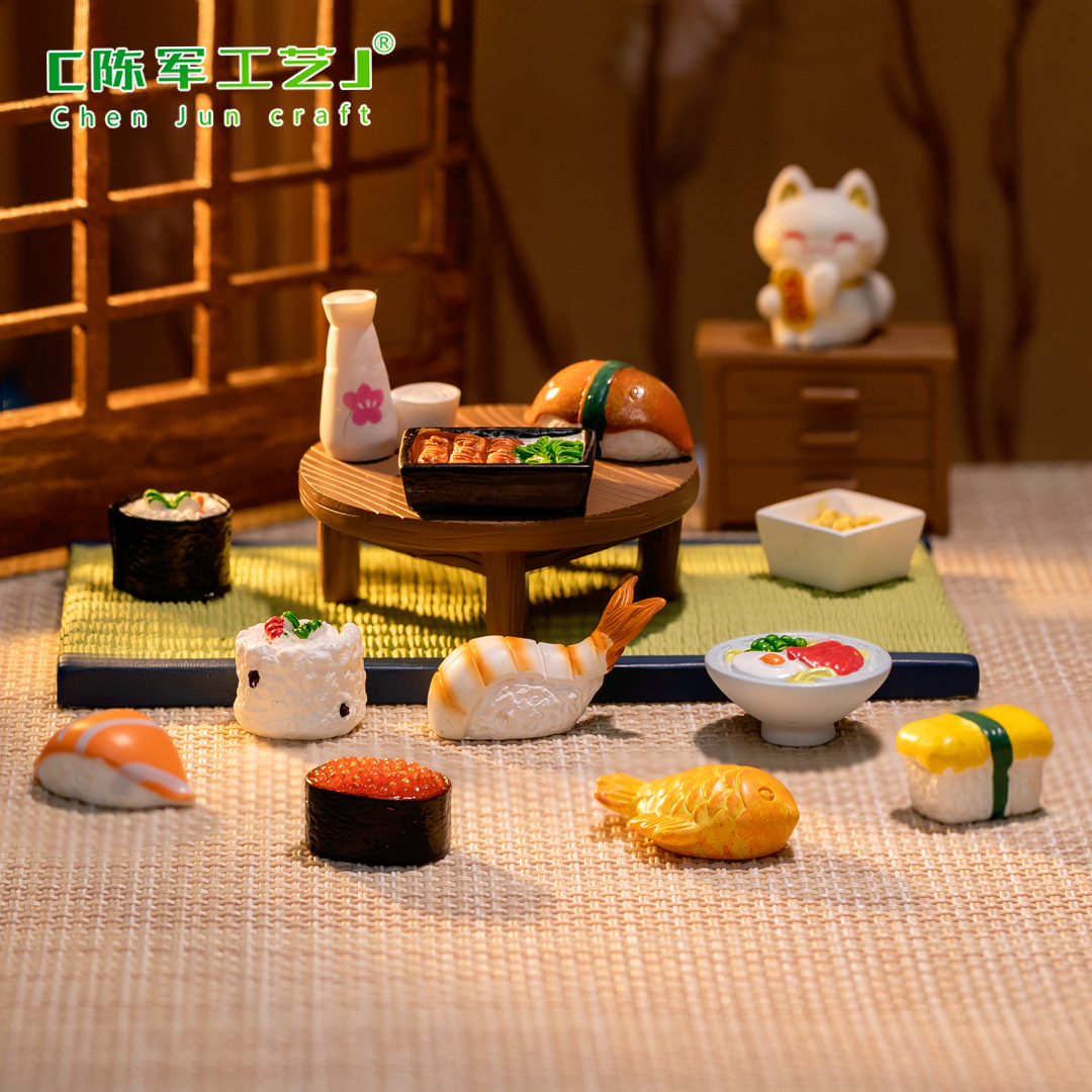 Micro-landscape creative simulation of Japanese cuisine, food play dollhouse, diy decorative accessories, miniature mini ornaments