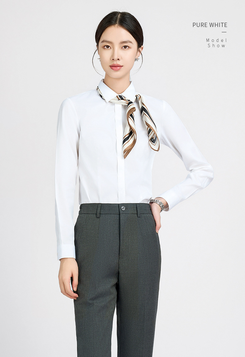 Camisa hombre manga larga absorbente de humedad transpiración de ventas seguro ropa de trabajo antiarrugas ropa formal de negocios camisa uniforme pic 10