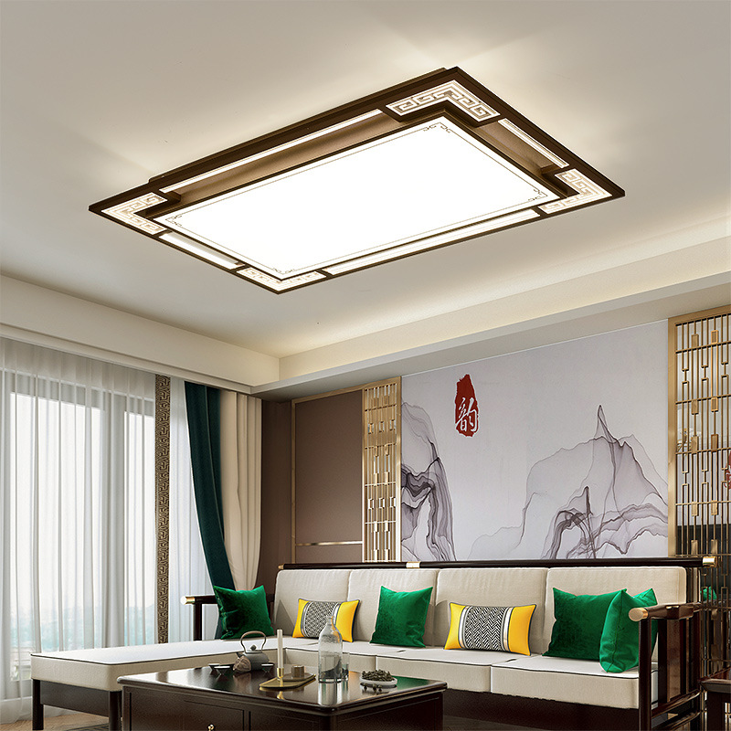 New Chinese-style rectangular led ceiling lights for study, bedroom, dining room, corridor and living room with a simple Chinese trend Specification image
