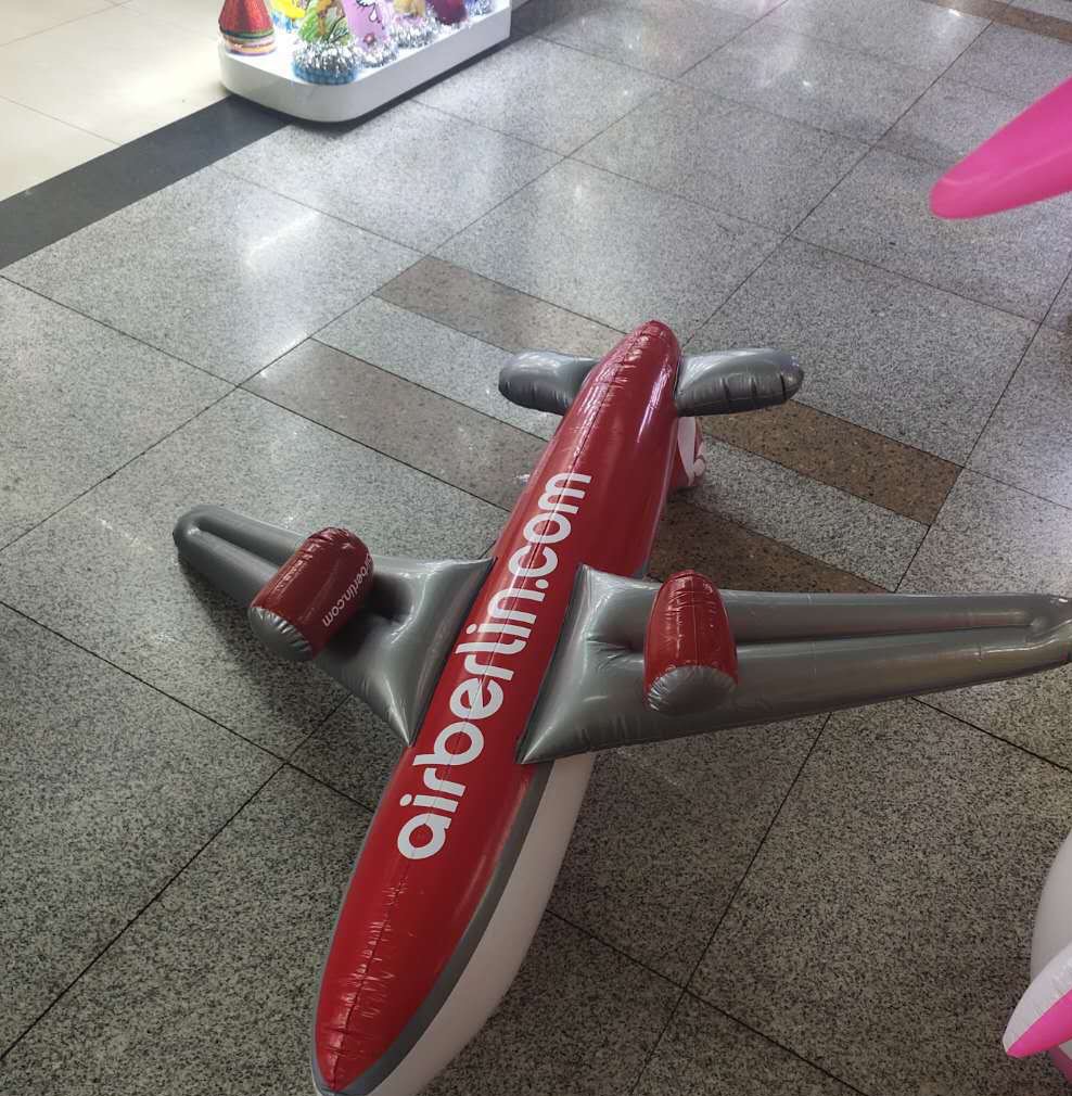 PVC inflatable toy aircraft model, festival decoration, children's interest cultivation toy civil aviation aircraft