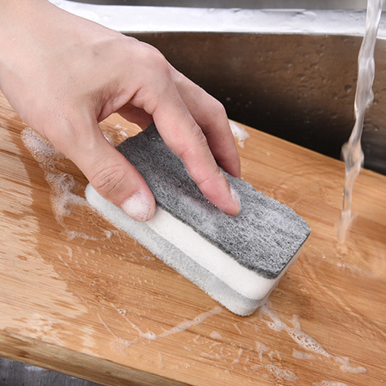 Double-sided sponge, kitchen cleaning, dishwashing sponge block, household dishwashing cloth, thickened sponge, scouring pad, cleaning cloth wholesale Application Scenario