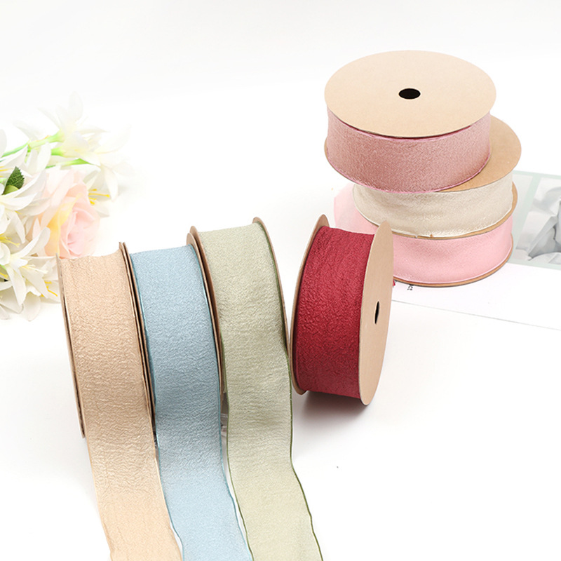 New Valentine's Day products with wood-cotton yarn ribbons, flower packaging ribbons, baking packaging, decorative webbing, and handmade bows details Picture