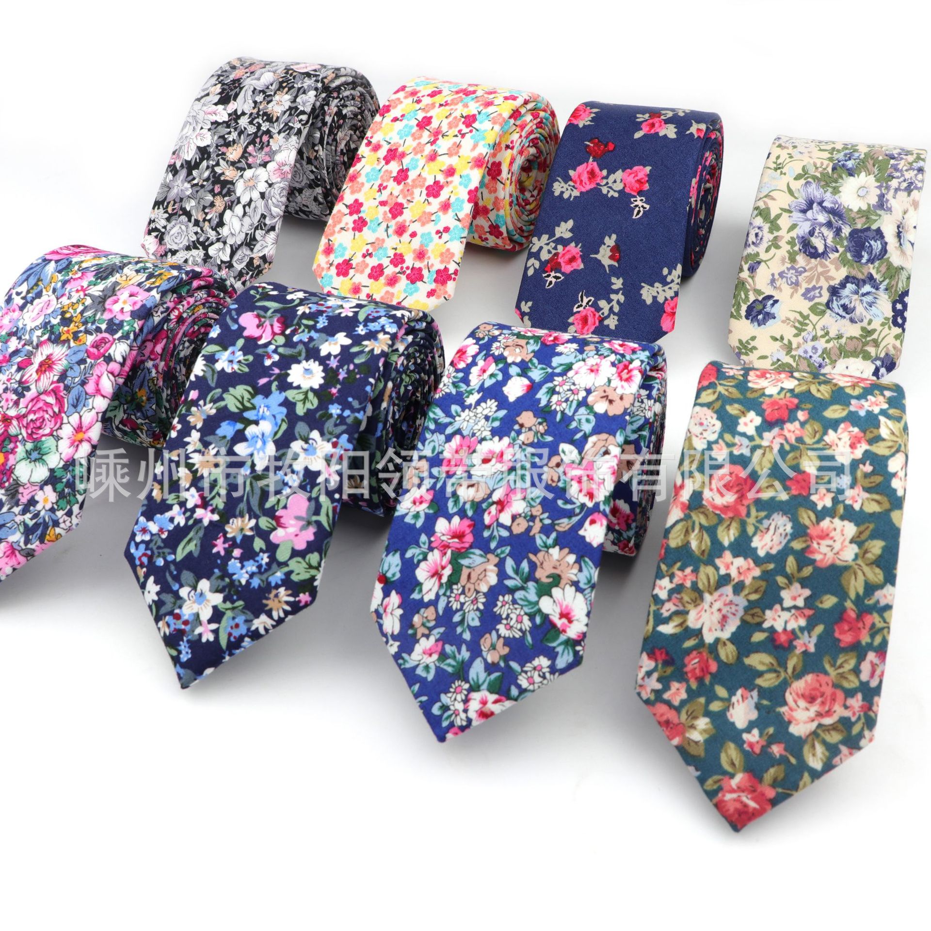Men's Europe and America cotton printed tie wholesale casual men's tie spot floral tie