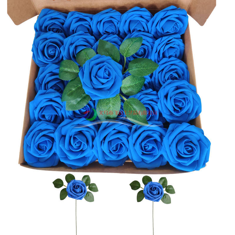 8cm Wedding Valentine's Day diy artificial flower bouquet gift box, 50 artificial roses in PE foam box Specification image