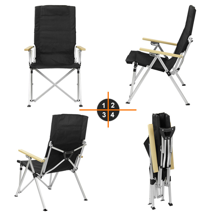The Amano portable Okawa chair is a three-position adjustable leisure outdoor chair made of aluminum alloy Item Picture
