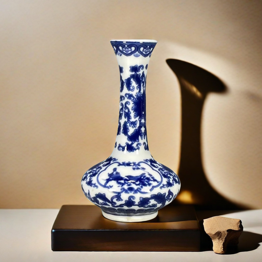 Blue and white porcelain mini vases, ceramic ornaments, Chinese-style vases, Jingdezhen vase wholesale, ceramic flower arrangement small vases