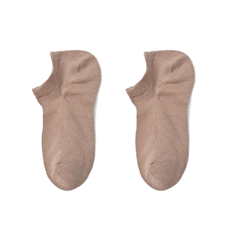 Socks Men's Summer Thin Sweat Absorbent Socks Deodorant Solid Color Cotton Shallow Mouth Boat Socks Off Heel Boat Socks For Women Item Picture