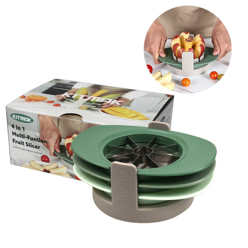 Home fruit slicer 4-piece apple slicer Mango corer Kitchen fruit and vegetable tool Fruit divider full figure