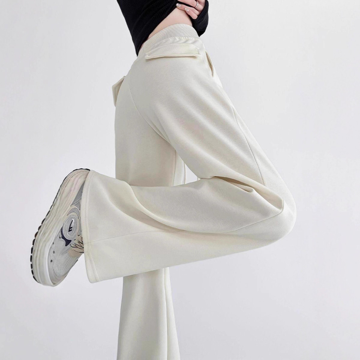 2025 New straight-leg women's casual pants, loose and versatile floor-length trousers and sweatpants, spring and autumn in stock, cross-border Application Scenario