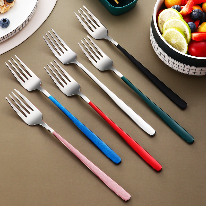 304 Stainless Steel Portable Tableware Korean Knife, Fork, Spoon And Chopsticks Four-Piece Student Tableware Outdoor Gift Tableware Set Specification drawing